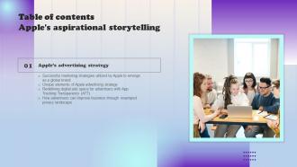 Apples Aspirational Storytelling For Table Of Contents Branding SS Ppt Layouts Model