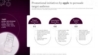 Apples Branding Strategy Promotional Initiatives By Apple To Persuade Target Audience