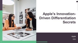 Apples Innovation Driven Differentiation Secrets PPT Summary AT
