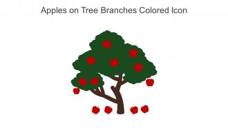 Apples On Tree Branches Colored Icon In Powerpoint Pptx Png And Editable Eps Format