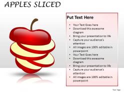 Apples sliced powerpoint presentation slides