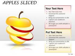 Apples sliced powerpoint presentation slides