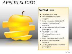 Apples sliced powerpoint presentation slides db