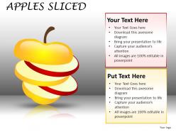 Apples sliced powerpoint presentation slides db