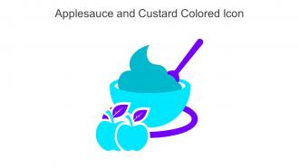 Applesauce And Custard Colored Icon In Powerpoint Pptx Png And Editable Eps Format