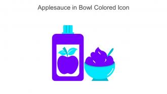 Applesauce In Bowl Colored Icon In Powerpoint Pptx Png And Editable Eps Format