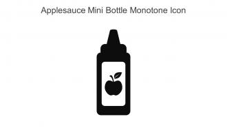 Applesauce Mini Bottle Monotone Icon In Powerpoint Pptx Png And Editable Eps Format