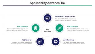 Applicability Advance Tax Ppt Powerpoint Presentation Icon Example Cpb