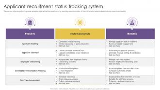 Applicant Recruitment Status Tracking System