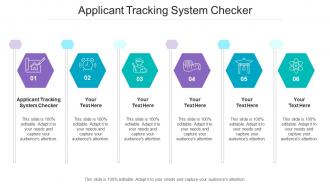 Applicant Tracking System Checker Ppt Powerpoint Presentation Ideas Slides Cpb