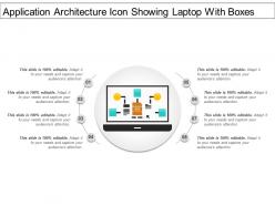 Application Architecture Icon Showing Laptop With Boxes
