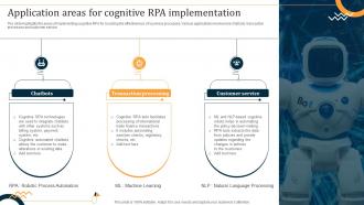 Application Areas For Cognitive RPA Implementation