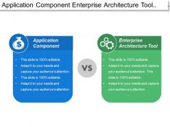 Application component enterprise architecture tool operating system