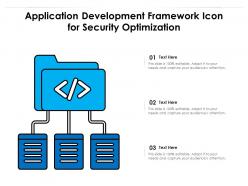 Application Development Framework Icon For Security Optimization