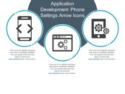 Application development phone settings arrow icons
