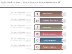 Application examination sample template sample presentation ppt