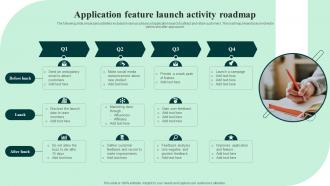 Application Feature Launch Activity Roadmap