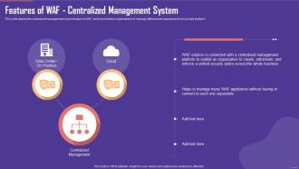 Application Firewall Features of WAF Centralized Management System