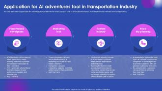 Application For Ai Adventures Tool In Transportation Ai Enabled Solutions Used In Top AI SS V