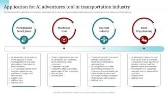 Application For Ai Adventures Tool In Transportation Popular Artificial Intelligence AI SS V