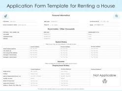 Application form template for renting a house