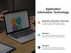 Application information technology ppt powerpoint presentation inspiration elements cpb
