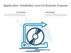 Application installation icon for business purpose