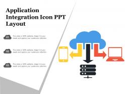 Application integration icon ppt layout