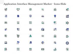 Application interface management market icons slide ppt file summary