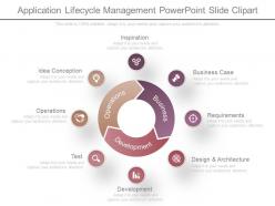 Application lifecycle management powerpoint slide clipart