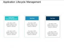 Application lifecycle management ppt powerpoint presentation pictures template cpb
