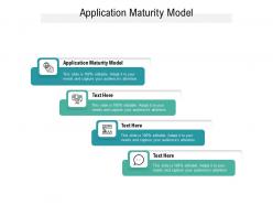 Application maturity model ppt powerpoint presentation summary objects cpb