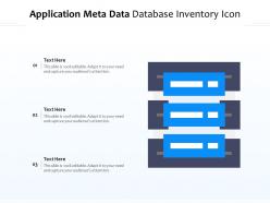 Application meta data database inventory icon