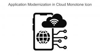 Application Modernization In Cloud Monotone Icon In Powerpoint Pptx Png And Editable Eps Format