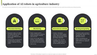 Application Of AI Robots In Agriculture Industry Robot Applications Across AI SS