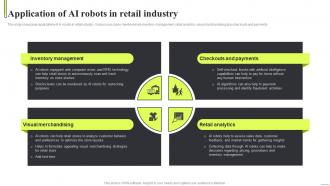 Application Of AI Robots In Retail Industry Robot Applications Across AI SS
