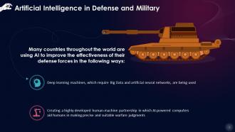 Application Of Artificial Intelligence To Improve Defense Forces Training Ppt Professionally Analytical