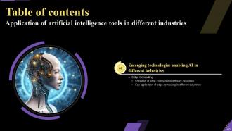 Application Of Artificial Intelligence Tools In Different Industries Powerpoint Presentation Slides AI CD V Multipurpose Appealing