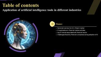 Application Of Artificial Intelligence Tools In Different Industries Powerpoint Presentation Slides AI CD V Researched Interactive