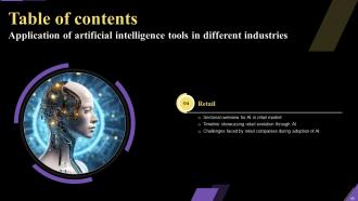Application Of Artificial Intelligence Tools In Different Industries Powerpoint Presentation Slides AI CD V Aesthatic Interactive