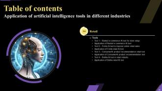 Application Of Artificial Intelligence Tools In Different Industries Powerpoint Presentation Slides AI CD V Template Visual