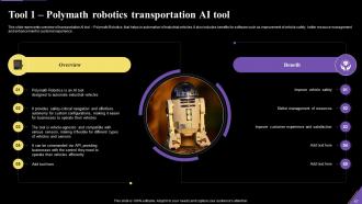 Application Of Artificial Intelligence Tools In Different Industries Powerpoint Presentation Slides AI CD V Analytical Visual