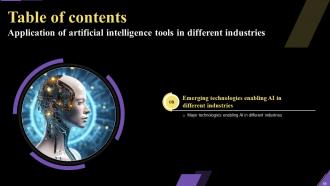 Application Of Artificial Intelligence Tools In Different Industries Powerpoint Presentation Slides AI CD V Impactful Appealing