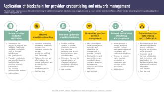 Application Of Blockchain For Provider Credentialing Exploring Blockchains Impact On Insurance BCT SS V