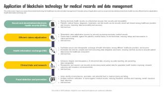 Application Of Blockchain Technology For Medical Records Exploring Blockchains Impact On Insurance BCT SS V