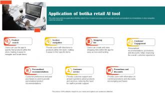 Application Of Botika Retail Ai Tool Impact Of Ai Tools In Industrial AI SS V