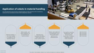 Application Of Cobots In Material Handling Cobots Enhancing Efficiency And Quality