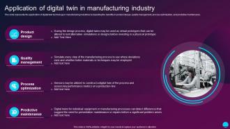 Application Of Digital Twin In Manufacturing Industry Digital Twin Technology IT
