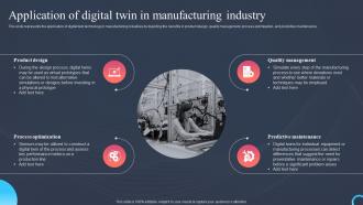 Application Of Digital Twin In Manufacturing Industry Process Digital Twin