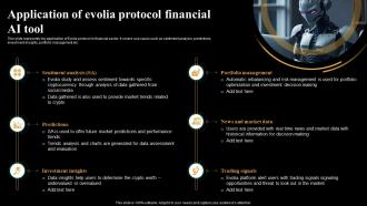 Application Of Evolia Protocol Financial AI Tool Introduction And Use Of AI Tools AI SS